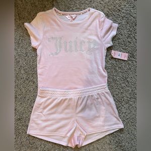 Juicy Couture Baby Pink Pj Shirt and Short Set